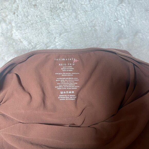 Intimately FP Scoop Back Long Sleeve Top Rust Brown Stretch Knit Women XS/S NWT - Picture 6 of 6